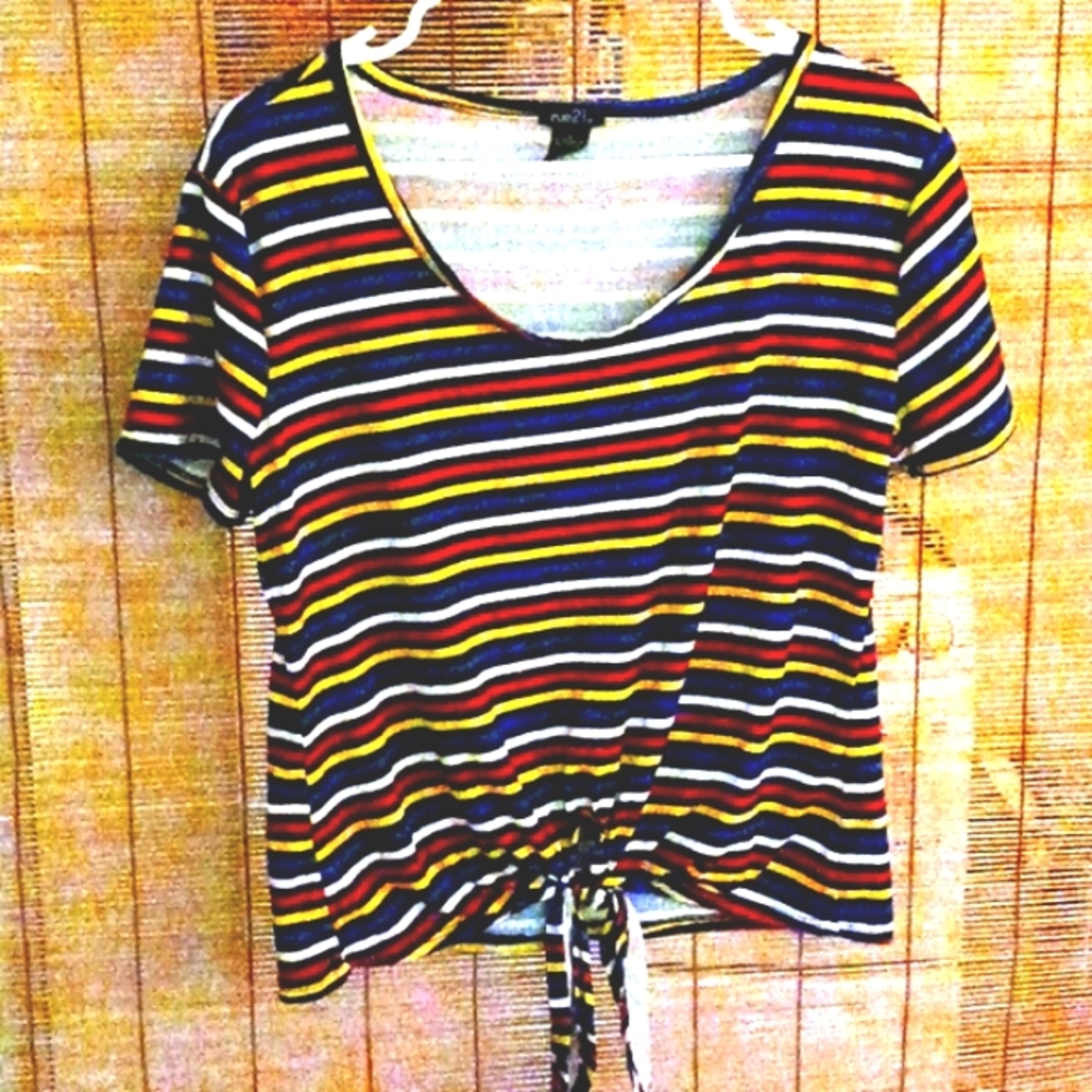 Striped 90's Tee